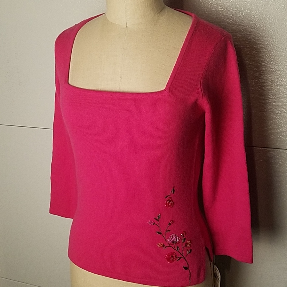 Laundry Shelli Segal Pink Silk Cashmere Wool M